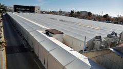 El hospital de campa�a de la provincia de Valencia, anexo al Hospital de La Fe