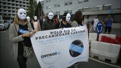 Protesta enfermeras eventuales el pasado 11 de octubre ante el Chuac