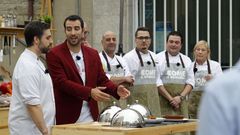 Fran Caotas, con la chaqueta roja, en el programa