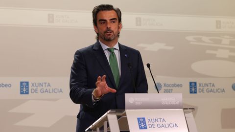 Diego Calvo, conselleiro de Presidencia, tras el Consello de la Xunta
