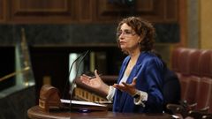 La ministra de Hacienda, Mar�a Jes�s Montero, interviene en la sesi�n del Congreso del pasado mi�rcoles.