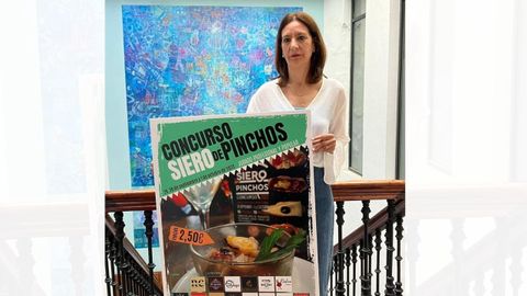 La concejala de Comercio y Hostelera, Movilidad y Transporte Pblico de Siero, Patricia Antua, presenta el concurso Siero de Pinchos