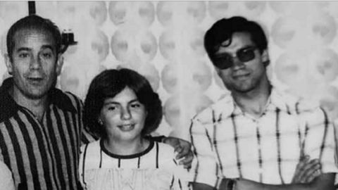 José Mañana, con Luis Suárez y Lis Franco