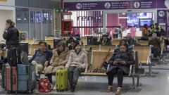 Imagen de la estaci�n de tren de Santiago, el lunes pasado.