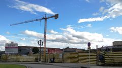 Obras de construcci�n del nuevo complejo deportivo en terrenos del Colegio Loyola, en Ciudad Naranco