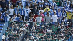 Las aficiones del Deportivo y del Racing de Ferrol, en Riazor