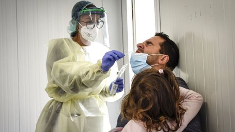 Cribado con PCR en el punto covid del Hospital Provincial de Pontevedra