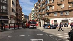 Intervenci�n de los bomberos en la Er�a, Oviedo