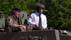 Emmanuel Macron, durante los ejercicios militares Orion 2026

