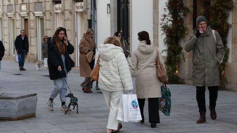 Ambiente de compras en la plaza de Lugo de A Coru�a