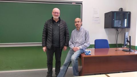De izquierda a derecha, los investigadores de la Universidad de Oviedo Roberto Luis Iglesias Pastrana y V�ctor Manuel Garc�a Su�rez