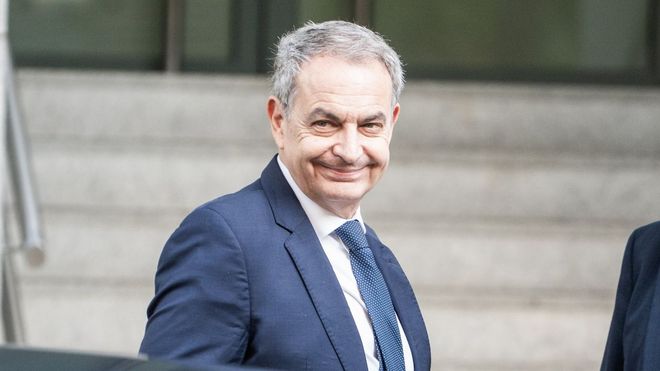 El expresidente Zapatero, a su llegada a la Audiencia Nacional el pasado 17 de junio