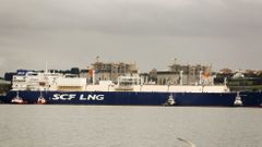 El �SCF Mitre� ayer en Reganosa