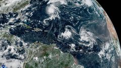 Imagen de satlite del huracn Gabrielle sobre el Atlntico