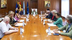 Reuni�n del jurado del Premio Ourensan�a, en la sede del Pazo Provincial