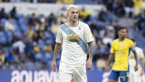 Stoichkov, durante el partido ante el Las Palmas.
