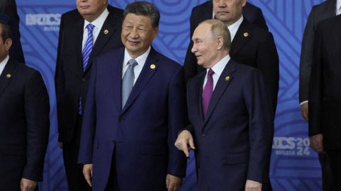 Xi Jinping y Vladimir Putin, en la reunión de los BRICS en octubre del 2024.