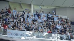 Aficionados del Celta, en la visita ms reciente del equipo vigus al Santiago Bernabu.