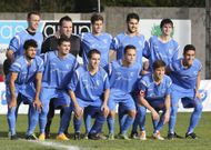 Una de las formaciones de esta temporada que present� el Corme en su partido ante el Sof�n. 