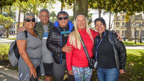 María Alejandra Fernández, Juan Carlos Fernández, Néstor Villegas, Liliana Gangoiti y María Inés Fernández llegaron desde Argentina en el MSC