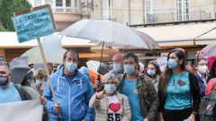 Colectivos de�personas sordas se manifestaron este s�bado en la Praza de Santa Mar�a de Lugo