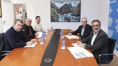 Jos� Balseiros y Juan Jos� Cervi�o (d), a la derecha, con �scar Pose, F�lix Porto y Paco Bello