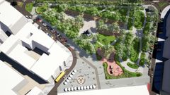 Infograf�a con vista general de c�mo quedar� el parque de El Muelle tras la remodelaci�n