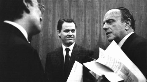 Fernando Gonzlez Laxe (izquierda), Antoln Snchez Presedo (centro) y Manuel Fraga (derecha)