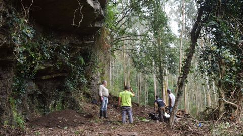 Las catas se realizan en la zona del abrigo rocoso