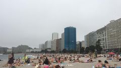 Playa de Riazor esta tarde