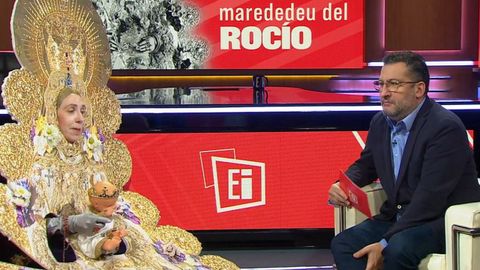 La actriz Judit Martn y el presentador Toni Soler, en el programa Est passant de TV3.
