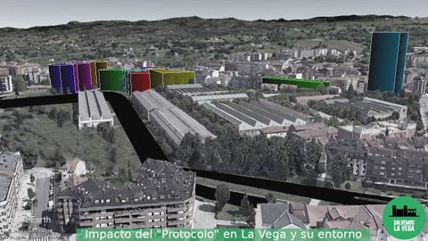 Infografa de la construccin de viviendas en La Vega, Oviedo