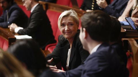 Marine Le Pen, ayer en la Asamblea Nacional, en Par�s.