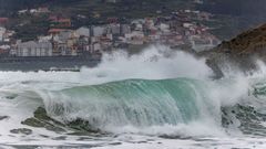 Oleaje en la playa de Rebordelo, Cabana.