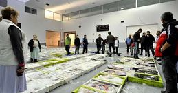 En la fotograf�a, vista de una subasta de pescados en la nueva lonja de la cofrad�a de Cedeira. 