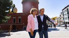 Dolors Montserrar, cabeza de lista del PP a las europeas; y Alberto N��ez Feijoo, presidente de los populares.