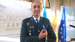 Enrique Fabeiro, que fue condecorado con la medalla al m�rito de seguridad vial en la categor�a de bronce con distintivo azul.