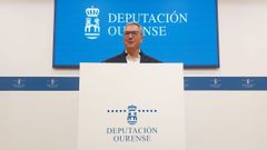 Luis Menor, en la rueda de prensa posterior a la Junta de Gobierno de la Diputaci�n ourensana.