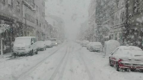 Teixeiro, completamente nevado