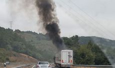 El camin transportaba una carga de restos de plstico
