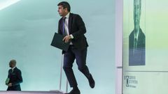 El presidente de la Generalitat Valenciana, Carlos Mazn, durante la apertura del Congreso de Cooperativas Agroalimentarias de la Comunidad Valenciana, en el Museo de las Ciencias Prncipe Felipe.