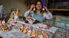 Miriam se encarga de hacer las galletas navide�as de Tabal