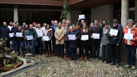 Los alumnos del curso recibieron sus diplomas acreditativos en el Centro do Vi�o da Ribeira Sacra