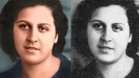 Fotograf�a restaurada de Joaquina L�pez, una de las 13 Rosas, por @RestaurandoDign