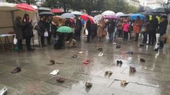 Acto contra la violencia de gnero en Monforte, en una imagen de archivo