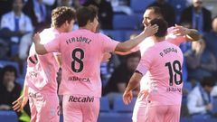 Los jugadores del Celta, celebrando un gol ante el Espanyol.