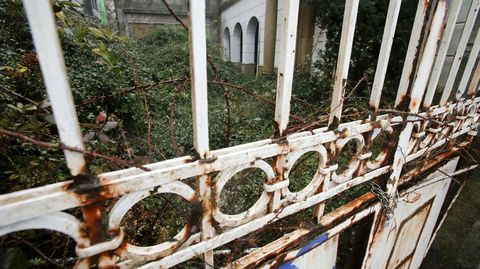 La maleza ha ocupado el patio interior del recinto de la vieja sede de Aduanas