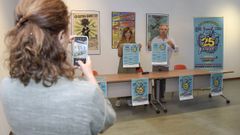 La concejala de Cultura, Mar�a L�pez, y el alcalde de Caldas, Juan Manuel Rey, presentaron este martes el programa del Festival Cultura Quente