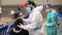 Imagen de archivo del cribado a alumnos y profesores del colegio Santa Maria del Mar de A Coru�a