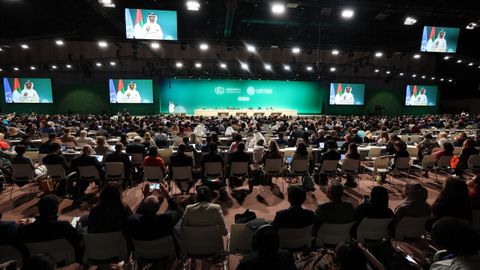 Plenario de la cumbre del clima de Dubi